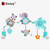 Sozzy Baby Stroller Clip Crib Hanging Bed Bell Newborn Music Car Hanging Baby Safety Seat Toy 0-1 Years Old