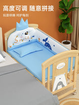 Nanjiren Crib Solid Wood Paint-Free Multifunctional Baby BB Bassinet Removable Newborn Baby Child Patchwork Bed