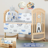 Nanjiren Crib Solid Wood Paint-Free Multifunctional Baby BB Bassinet Removable Newborn Baby Child Patchwork Bed