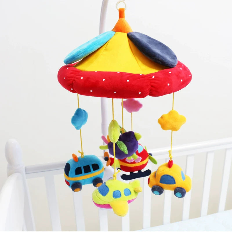 Baby Bed Bell Fabric Music Rotate Bedside Bell 0-12 Months Crib Hanging Newborn Hanging Bed Bell Toy