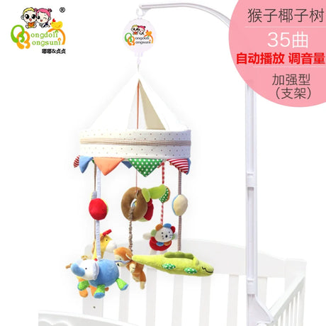 Baby Bed Bell Fabric Music Rotate Bedside Bell 0-12 Months Crib Hanging Newborn Hanging Bed Bell Toy