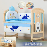 Nanjiren Crib Solid Wood Paint-Free Multifunctional Baby BB Bassinet Removable Newborn Baby Child Patchwork Bed