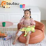 OTAUTAU 2ft Kids Sofa Faux Leather Mini Bean Bag Chair with Filling Corner Seat Beanbag Pouf Ottoman Children Furniture DD6KJB1C