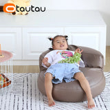 OTAUTAU 2ft Kids Sofa Faux Leather Mini Bean Bag Chair with Filling Corner Seat Beanbag Pouf Ottoman Children Furniture DD6KJB1C