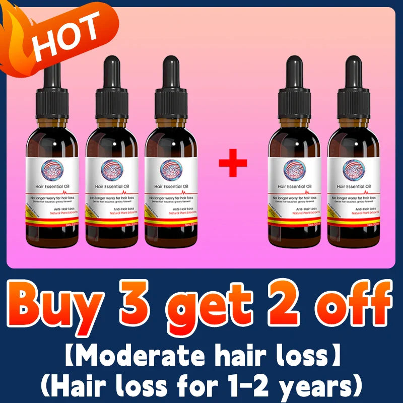 Oil Hair Growth Products for Man Women Ginger Anti Hair Loss Fast Regrowth