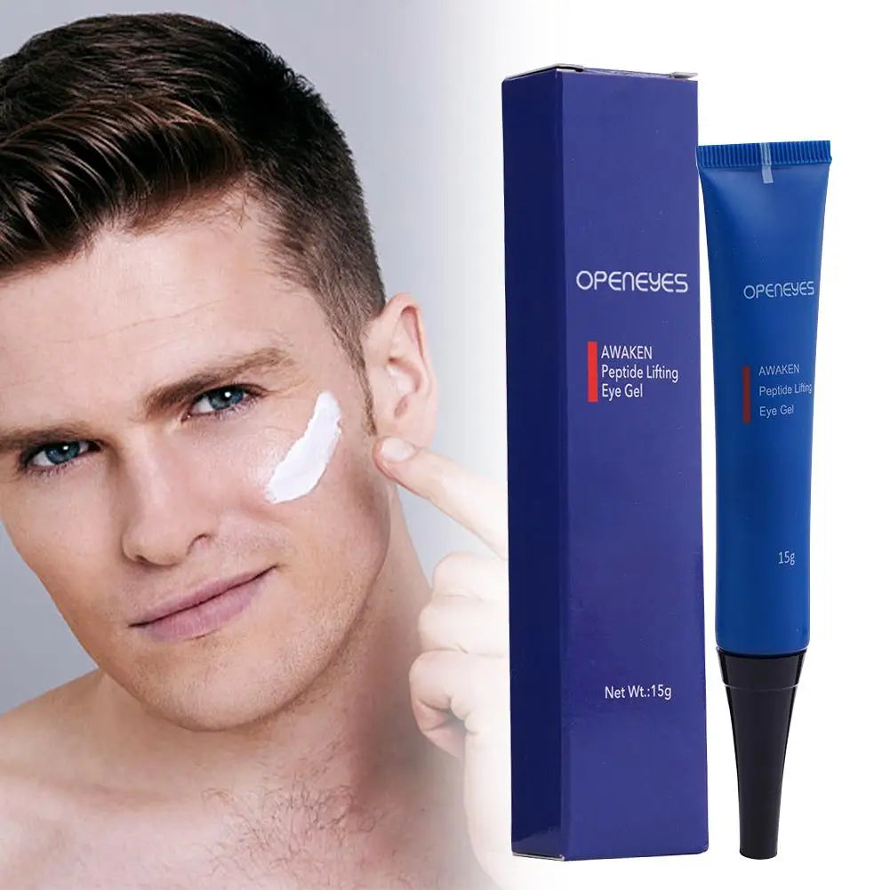 Openeyes Awaken Peptide Lifting Eye Gel Men Eye Moisturizing Under Eye Cream For Dark Circle Puffiness Fine Lines Eye Care