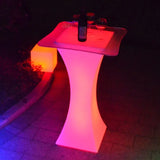 Out Door Use LED illuminated Bar Cocktail Table Rechargeable Bar Plastic Table Lighted Up Coffee Table KTV Disco Party Supply