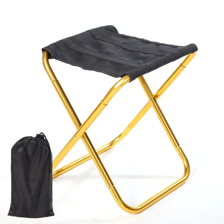 Outdoor Aluminium Alloy Portable Folding Picnic Camping Stool MIni Storage Fishing Chair Ultralight Furniture