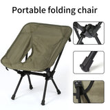 Outdoor Camping Folding Chair Simple Super Light Chair Portable Gardren Furniture Beach Fishing BBQ Hiking Picnic Seat Tools