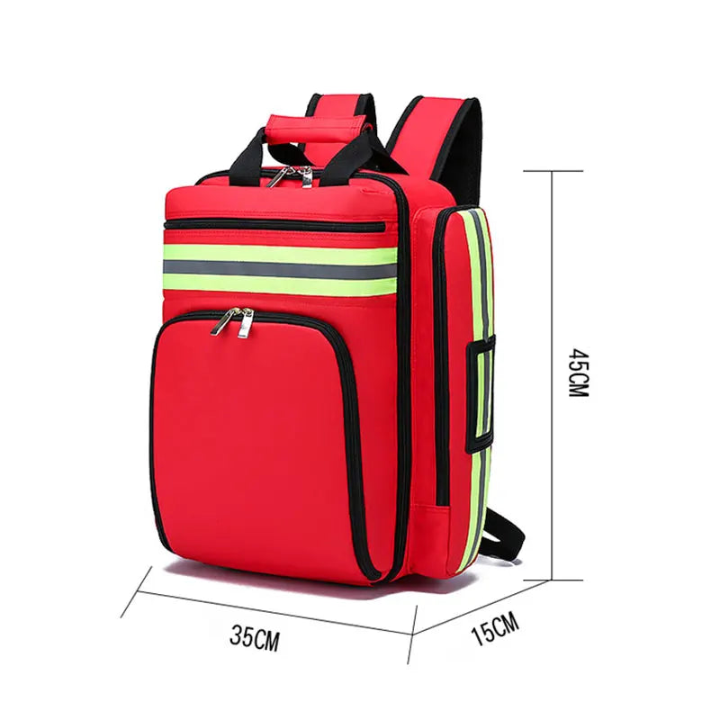 Outdoor First Aid Medical Shoulder Backpack Emergency Rescue Supplies Large Capacity Storage Bag Safety Survival Trauma Tool Bag