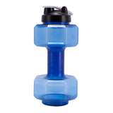 Outdoor Fitness Cycling Camping Water Bottle Non-slip Gym Sport PET Dumbbell Shape Kettle with Handle Sports Bottle