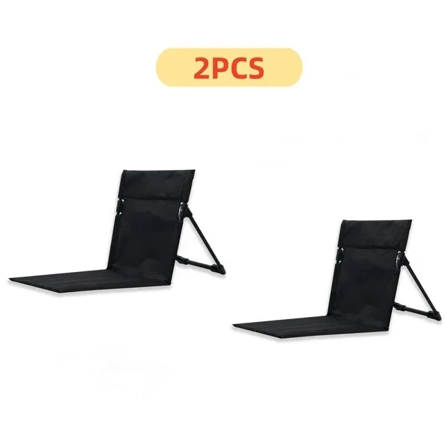 Outdoor Foldable Camping Chair Garden Park Single Lazy Reclining Chair Backrest Cushion Picnic Camping Folding Back Beach Chair