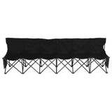 Outdoor Furniture 6 Seats Portable Folding Bench Sports Camping Black Bench Outdoor Furniture Garden Bench Garden Furniture