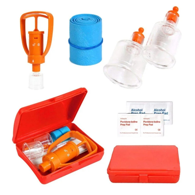 Outdoor Hiking Safe First Aid Kit Survivor Venom Extractor Kit Safety Venom Protector Snake Bees Bite Venom Extractor Survival