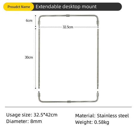 Outdoor IGT Table Supply Portable Light Pole Bracket Stainless Steel Desktop Bracket Camping IGT Table Accessories New