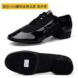 Outdoor Indoor Wear Leather Latin Dance Shoes for Women Men 3.5cm 5cm Heel Tan Black Ballroom Dance Shoe Street Dance Shoes