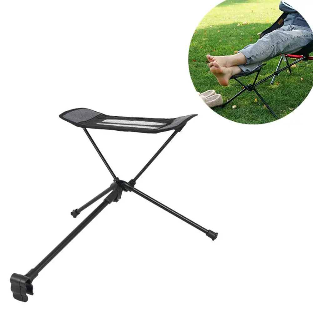 Outdoor Portable Folding Chair Retractable Footrest Leg Rest Universal Camping Chair For Camping Gardening Fishing Beach Hiking