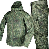 Outdoor Shark Skin Warmth Set Camo Plush Thickened Coat Autumn/Winter Racing Top Does Not Include Cuff Logo Pattern