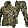 Outdoor Shark Skin Warmth Set Camo Plush Thickened Coat Autumn/Winter Racing Top Does Not Include Cuff Logo Pattern