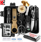 Outdoor Survival Kit Set Camping Equipment Travel Multifunction First Aid SOS EDC Emergency Supplies Tactical for Wilderness