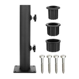 Outdoor Umbrella Base Stand Rustproof Fits 32mm/38mm/ 48mm Pole Weather Resistant Parasol Umbrella Mount Parts for Outdoor Patio