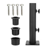 Outdoor Umbrella Base Stand Rustproof Fits 32mm/38mm/ 48mm Pole Weather Resistant Parasol Umbrella Mount Parts for Outdoor Patio