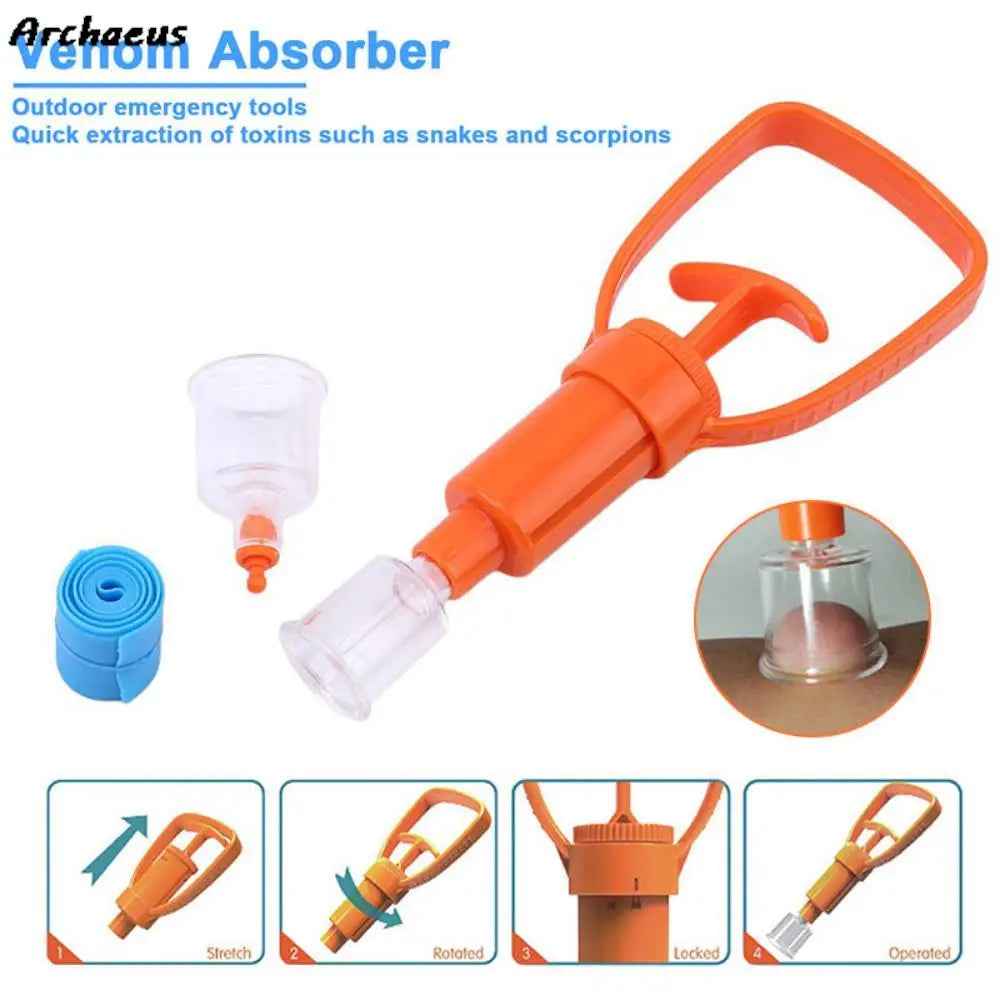 Outdoor Venom Extractor Venom Snake Mosquito Bee Bite Vacuum Suction Pump Survival Camping Hiking First Aid Safety Tools