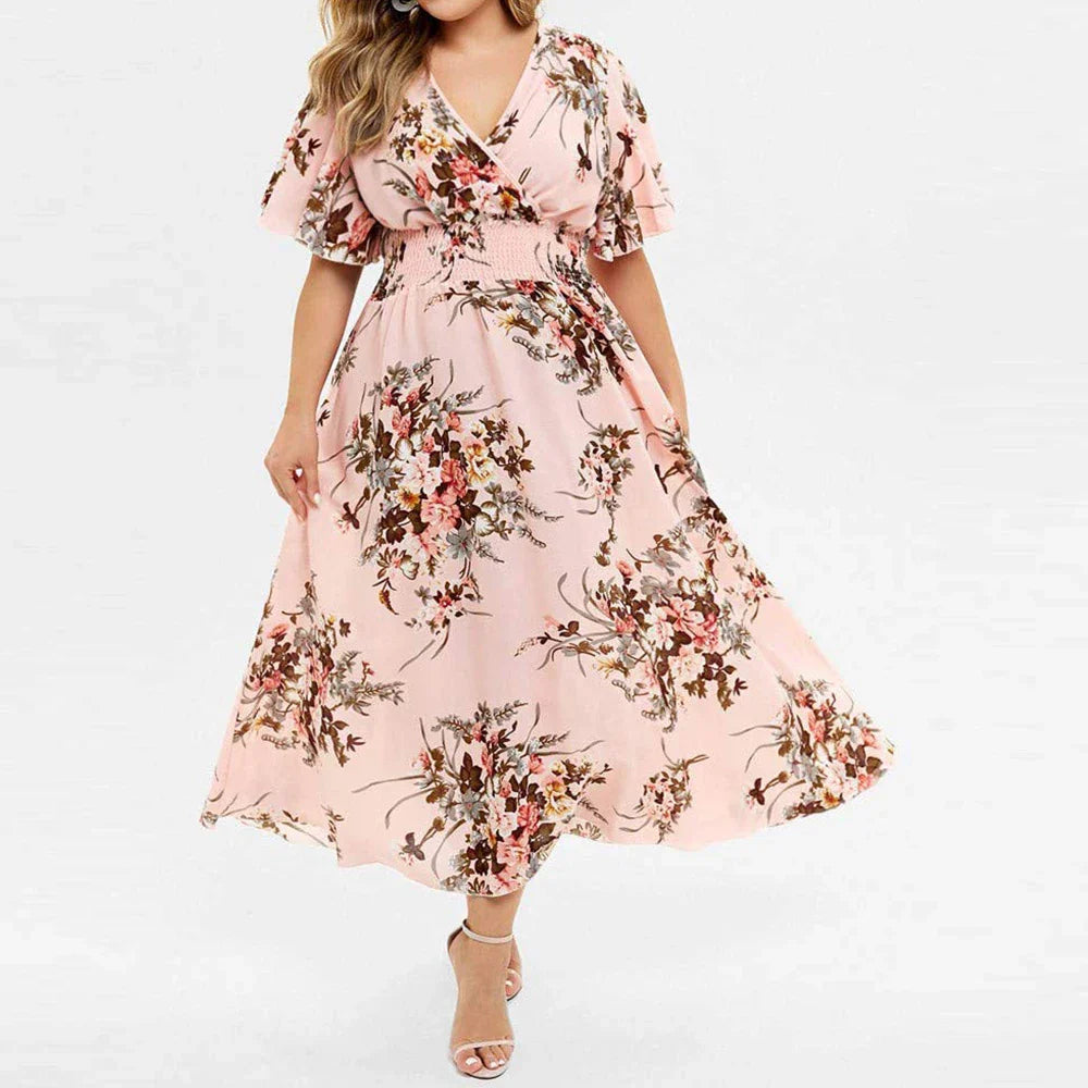 Oversized Dresses Women Plus Size 2023 Boho Beach Floral Summer Dress 2023 Mini Sundress Female Clothing Loose Casual Long Skirt