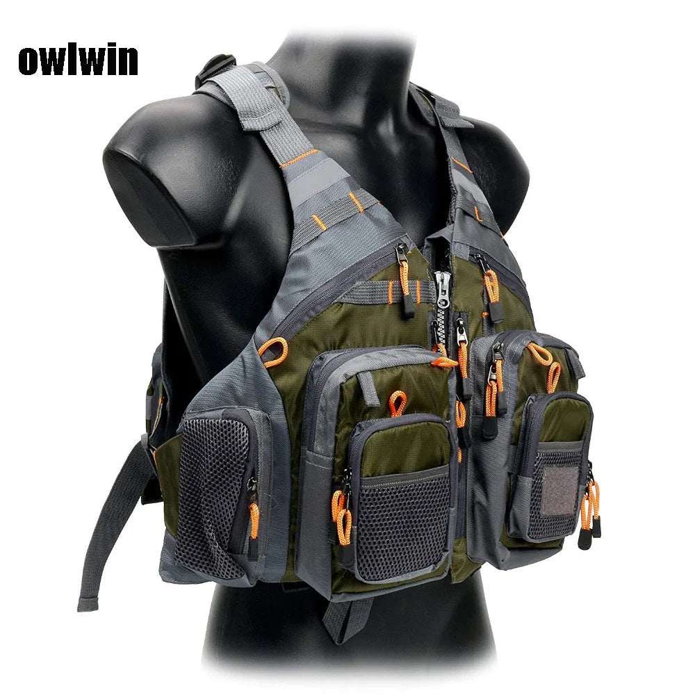 Owlwin life vest life jacket fishing outdoor sport flying  men respiratory jacket safety vest survival utility vest