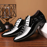 Oxfords Leather Men's Shoes Casual Dress  Men Lace Up Breathable Formal Office for Man Big Size 38-48 Flats