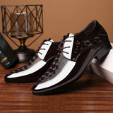 Oxfords Leather Men's Shoes Casual Dress  Men Lace Up Breathable Formal Office for Man Big Size 38-48 Flats