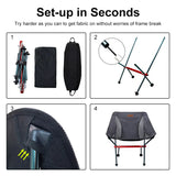 PACOONE Travel Ultralight Folding Chair Detachable Portable Moon Chair Outdoor Camping Fishing Chair Beach Hiking Picnic Seat