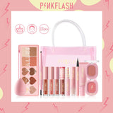 PINKFLASH 1 Anniversary Full Face Makeup Sets Liquid Concealer Foundation Beauty Lip Gloss Mascara Eyeliner Face Blush Cosmetic