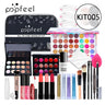 POPFEEL Lip Gloss Makeup Brush Eye Shadow Blush Liquid Foundation Puff Cosmetic Bag Eyebrow Pencil Make Up Kit