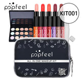 POPFEEL Makeup Full Kit Female Make Up Set Eye Shadow Eyeshadow Palette Lip Gloss Mascara Eyeliner Brushes Bag Make-up for Women