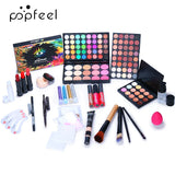 POPFEEL Makeup Kit ALL IN ONE Full Facial Makeup Set Eye Shadow Lip Gloss Eyeliner Makeup Brushes Cosmetics Bag Makeup Products