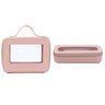 PU eather Travel Cosmetic Bag Set Colorful Classic Saffiano Portable Travel Clear PVC Cosmetic Bag TPU Wash Bag