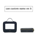 PU eather Travel Cosmetic Bag Set Colorful Classic Saffiano Portable Travel Clear PVC Cosmetic Bag TPU Wash Bag