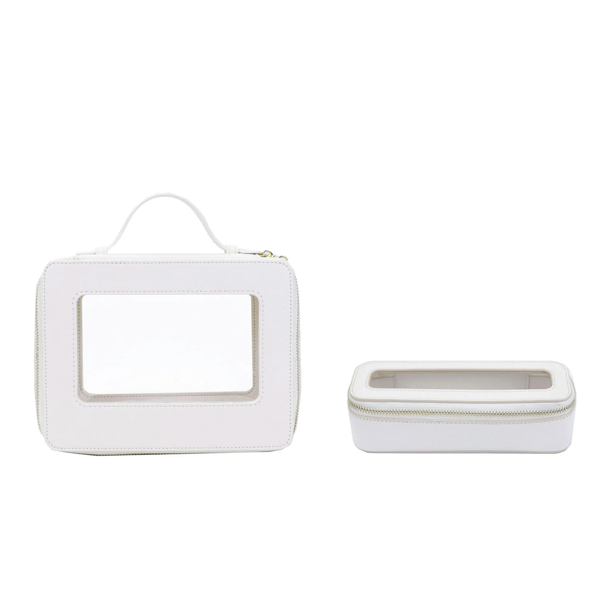PU eather Travel Cosmetic Bag Set Colorful Classic Saffiano Portable Travel Clear PVC Cosmetic Bag TPU Wash Bag