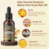 PURC Fast Hair Growth Products for Men Biotin Anti Hair Loss Oil Shampoo Conditioner Set Hair Treatment for Women Beauty Health