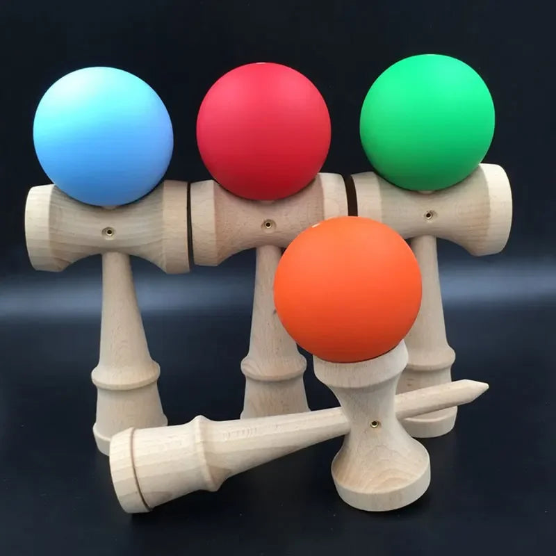 Painted Wood Kendama Toy Outdoor Fitness Balls Train Eye-hand Coordination for Children Adults Outdoor Juggling Fun Sports Ball