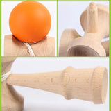 Painted Wood Kendama Toy Outdoor Fitness Balls Train Eye-hand Coordination for Children Adults Outdoor Juggling Fun Sports Ball