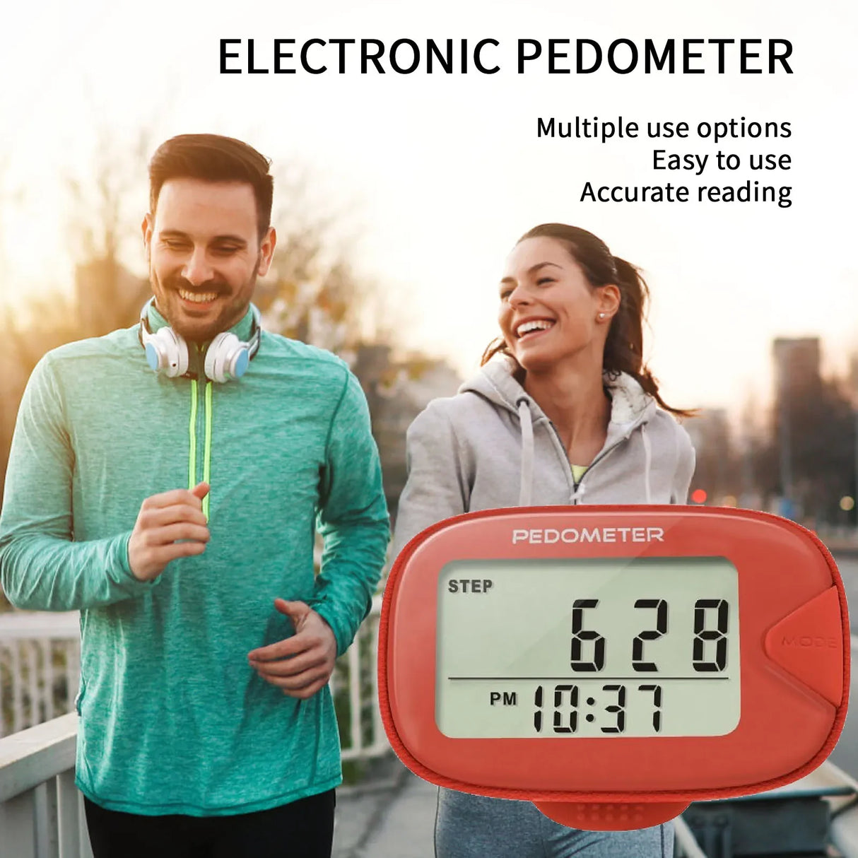 Pedometer For Walking Simple Walking Step Counter With Clip Clip On Step Counter With Memory To Track Steps Miles Calories And