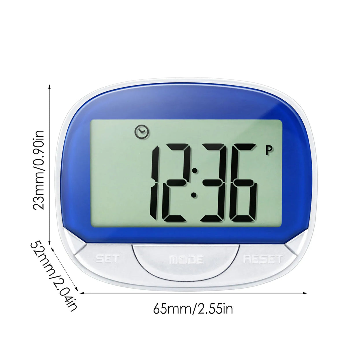 Pedometer For Walking Step Counter With Built-in Clip Large Screen Step Counter With 21/24Hours Clock To Track Steps Miles And