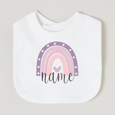 Personalised Baby Bib Rainbow with Name Newborn Cotton Bibs Custom Girls Boys Saliva Towel Infant Bibs Baptism Baby Shower Gifts