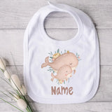 Personalised Baby Bibs Custom Animal with Name Boy Girl Cotton Bib Newborn Saliva Towel Dino Panda Print Bib Infant Shower Gifts