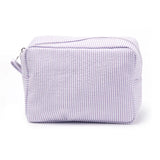 Personalized Large Capacity Striped Cosmetic Bag Custom Embroidered Logo Travel Simple Women's Storage Bag Gift