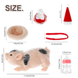 Pig Dolls Toy Set Mini Silicone Piglet Accessory Soft Lifelike Cute Mini Reborn Piglet Newborn Animal Pig Doll Toy Gift For Kids