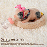 Pig Dolls Toy Set Mini Silicone Piglet Accessory Soft Lifelike Cute Mini Reborn Piglet Newborn Animal Pig Doll Toy Gift For Kids