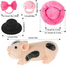 Pig Dolls Toy Set Mini Silicone Piglet Accessory Soft Lifelike Cute Mini Reborn Piglet Newborn Animal Pig Doll Toy Gift For Kids